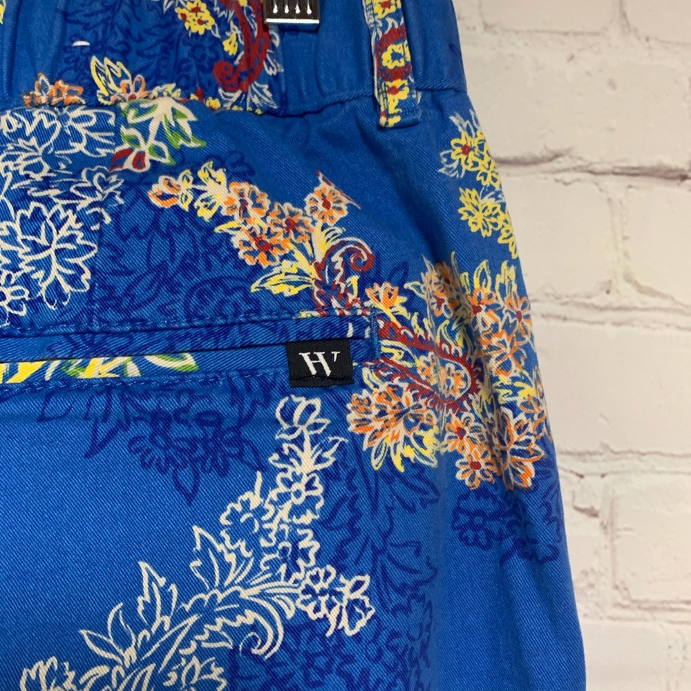 Houston White Blue Paisley Floral Pants Size S 32” - Picture 7 of 9
